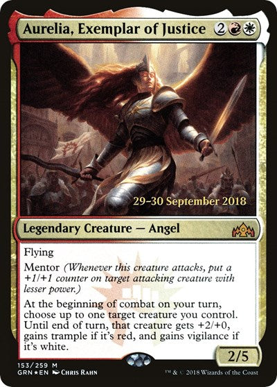 Aurelia, Exemplar of Justice, Prerelease Cards