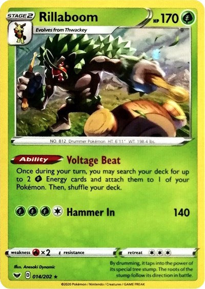 Rillaboom - 014/202 (Cosmos Holo), Miscellaneous Cards & Products