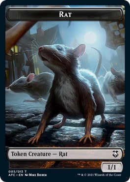 Rat // Zombie Double-Sided Token, Commander: Adventures in the Forgotten Realms