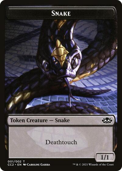 Snake // Zombie Double-Sided Token, Commander Collection: Black