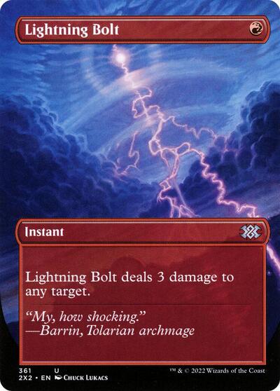 Lightning Bolt (Borderless), Double Masters 2022