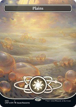 Plains (486) (Borderless) (Galaxy Foil), Unfinity