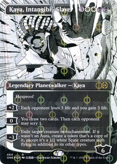 Kaya, Intangible Slayer (Borderless) (Step-and-Compleat Foil), Phyrexia: All Will Be One