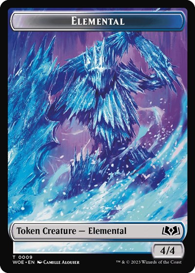 Elemental // Food (0012) Double-Sided Token, Wilds of Eldraine