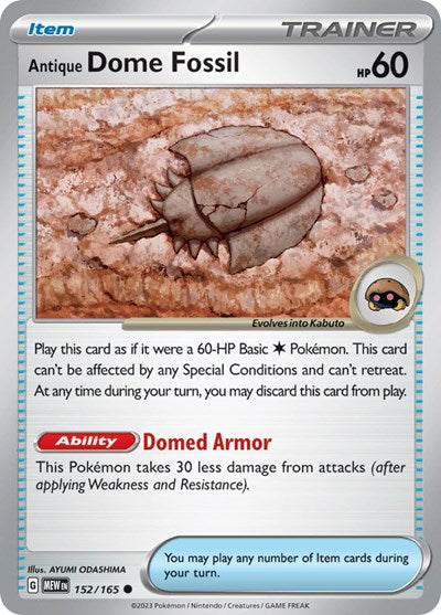 Antique Dome Fossil, SV: Scarlet & Violet 151
