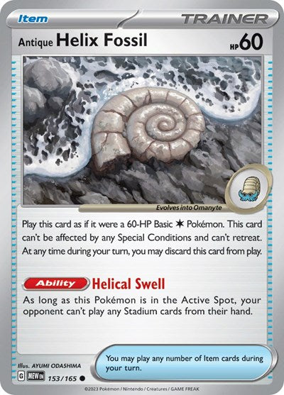Antique Helix Fossil, SV: Scarlet & Violet 151