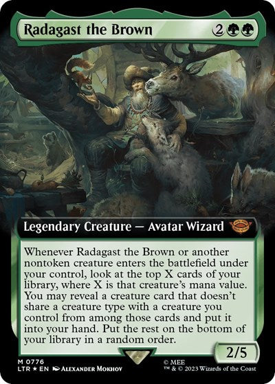 Radagast the Brown (Extended Art) (Surge Foil), Universes Beyond: The Lord of the Rings: Tales of Middle-earth