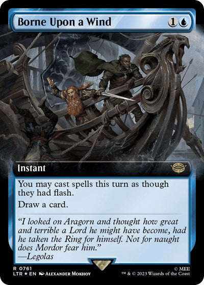 Borne Upon a Wind (Extended Art) (Surge Foil), Universes Beyond: The Lord of the Rings: Tales of Middle-earth