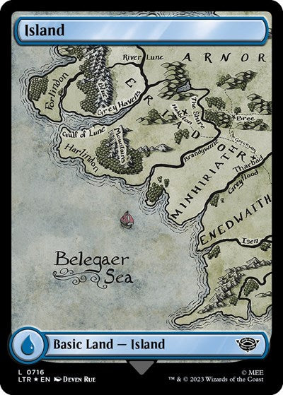 Island (0716) (Surge Foil), Universes Beyond: The Lord of the Rings: Tales of Middle-earth