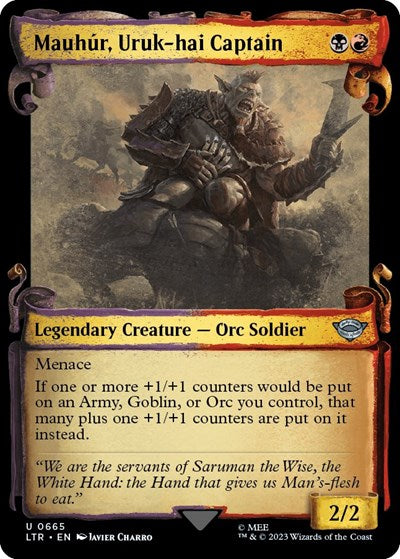 Mauhur, Uruk-hai Captain (Showcase Scrolls), Universes Beyond: The Lord of the Rings: Tales of Middle-earth