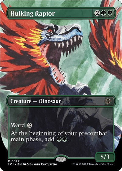 Hulking Raptor (Borderless), The Lost Caverns of Ixalan