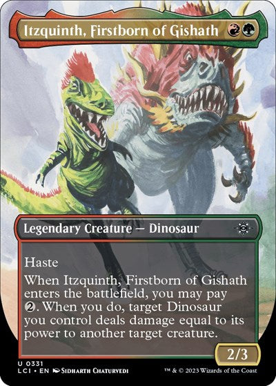 Itzquinth, Firstborn of Gishath (Borderless), The Lost Caverns of Ixalan