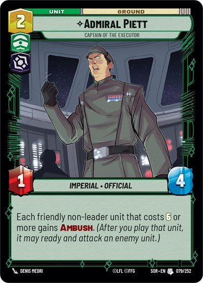 Admiral Piett - Captain of the Executor, Spark of Rebellion