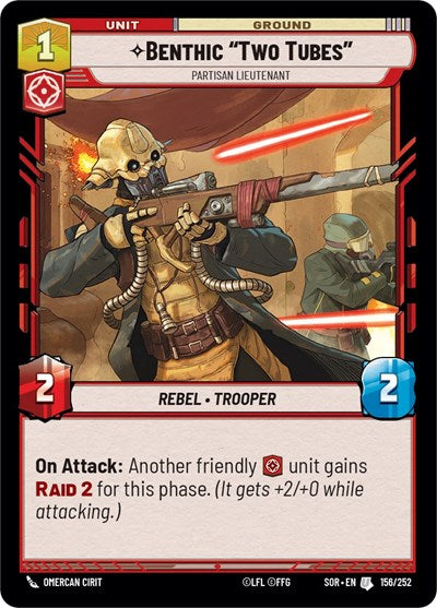 Benthic "Two Tubes" - Partisan Lieutenant, Spark of Rebellion