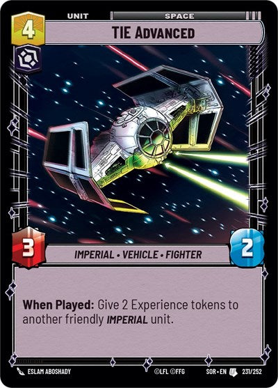TIE Advanced, Spark of Rebellion