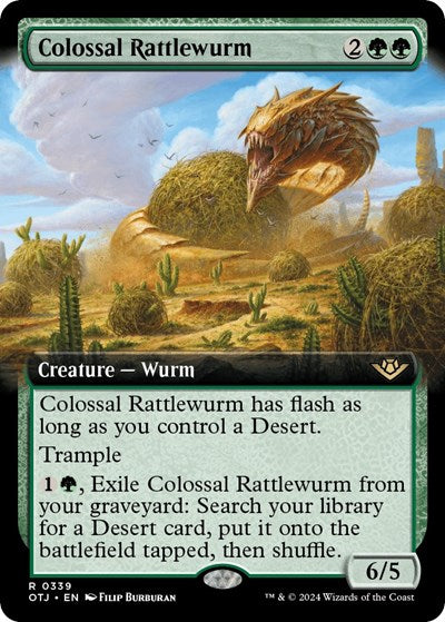 Colossal Rattlewurm (Extended Art), Outlaws of Thunder Junction