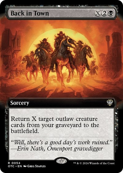 Back in Town (Extended Art), Commander: Outlaws of Thunder Junction