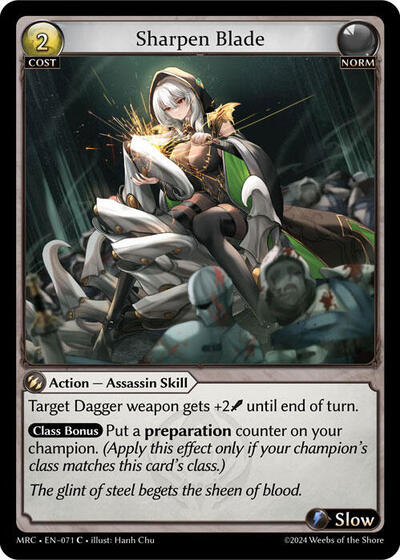Sharpen Blade, Mercurial Heart