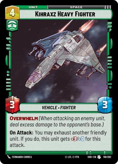 Kihraxz Heavy Fighter, Shadows of the Galaxy