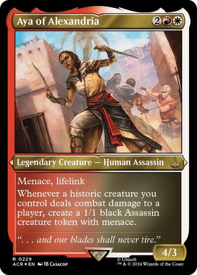 Aya of Alexandria (Foil Etched), Universes Beyond: Assassin's Creed