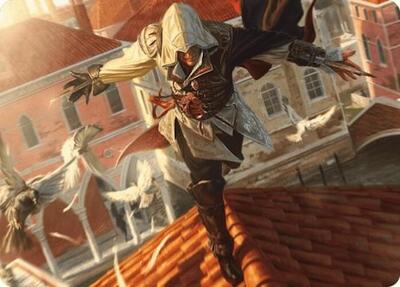 Ezio, Blade of Vengeance Art Card, Art Series: Universes Beyond: Assassin's Creed