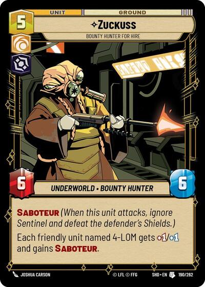 Zuckuss - Bounty Hunter for Hire, Shadows of the Galaxy