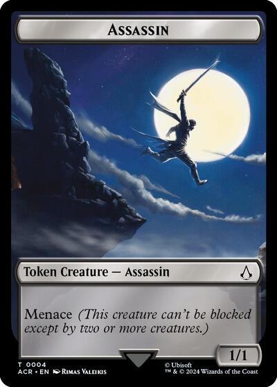 Assassin // A Mysterious Creature Double-Sided Token, Universes Beyond: Assassin's Creed