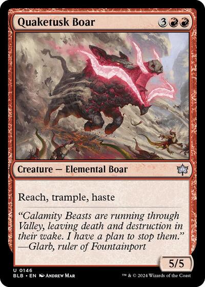 Quaketusk Boar, Bloomburrow
