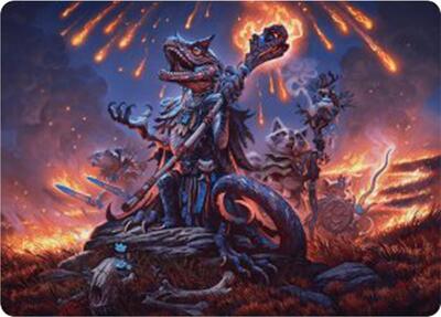 Valley Flamecaller Art Card, Art Series: Bloomburrow