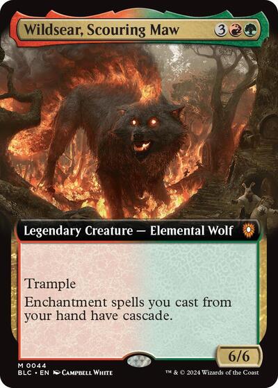 Wildsear, Scouring Maw (Extended Art), Commander: Bloomburrow