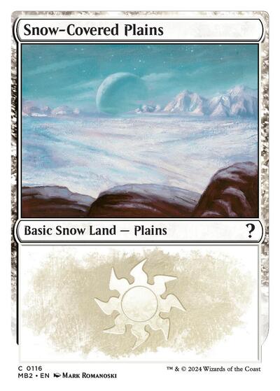 Snow-Covered Plains (White Border), Mystery Booster 2