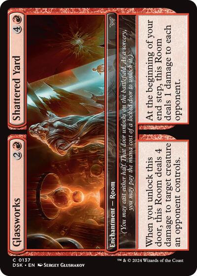 Glassworks // Shattered Yard, Duskmourn: House of Horror