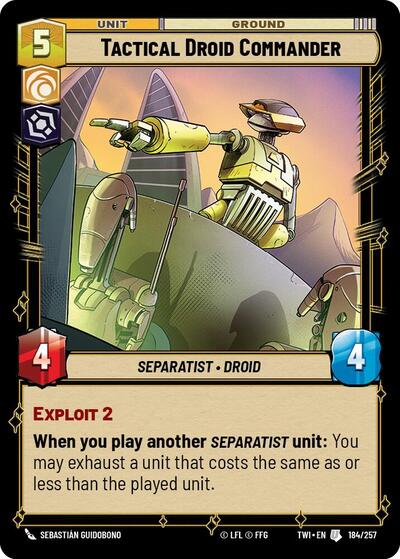 Tactical Droid Commander, Twilight of the Republic
