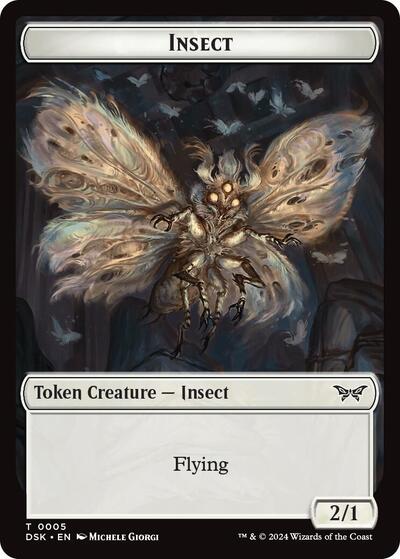 Insect (0005) // Manifest Double-Sided Token, Duskmourn: House of Horror