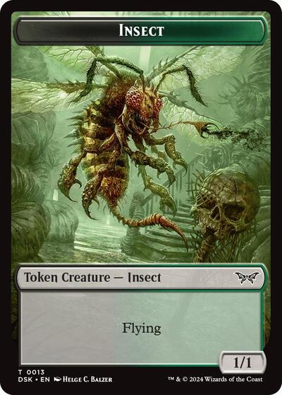 Insect (0013) // Spider Double-Sided Token, Duskmourn: House of Horror