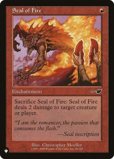 Seal of Fire, The List Reprints