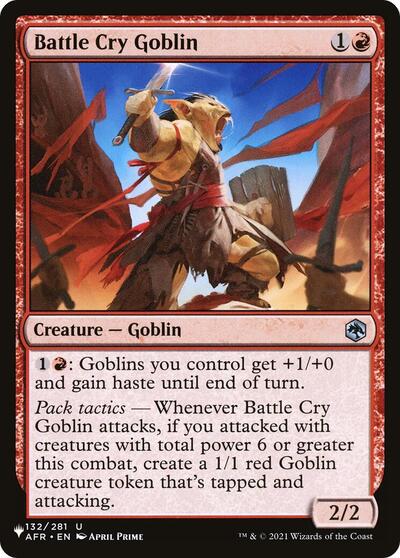 Battle Cry Goblin, The List Reprints