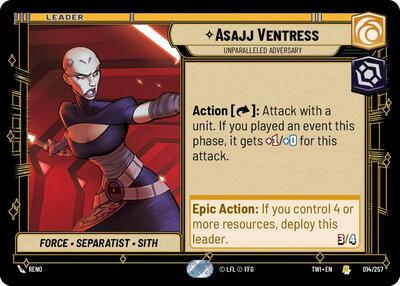 Asajj Ventress - Unparalleled Adversary, Twilight of the Republic