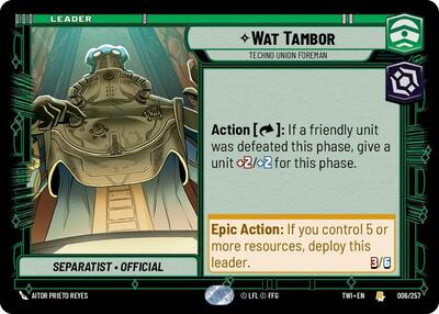 Wat Tambor - Techno Union Foreman, Twilight of the Republic