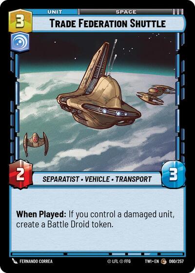 Trade Federation Shuttle, Twilight of the Republic