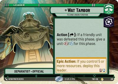 Wat Tambor - Techno Union Foreman (Hyperspace), Twilight of the Republic