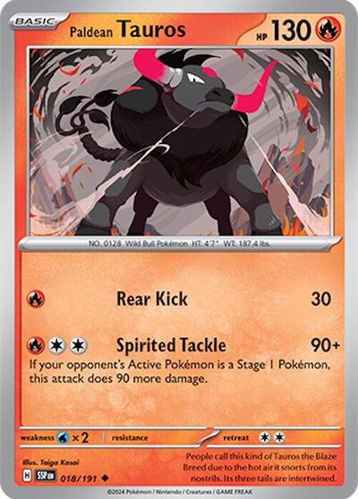 Paldean Tauros, SV08: Surging Sparks