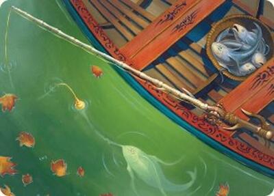 Fishing Pole Art Card (18/54), Art Series: Foundations