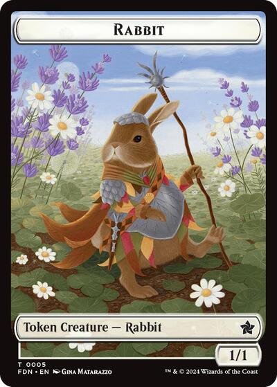Rabbit // Soldier Double-Sided Token, Foundations