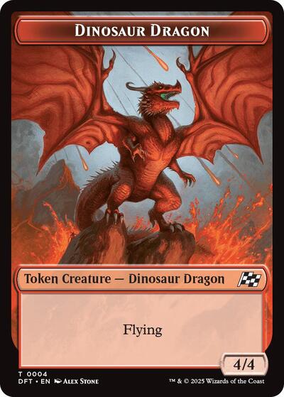Dinosaur Dragon // Treasure Double-Sided Token, Aetherdrift