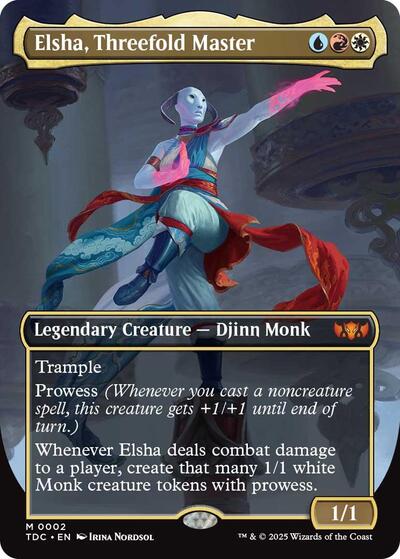 Elsha, Threefold Master (Borderless), Commander: Tarkir: Dragonstorm