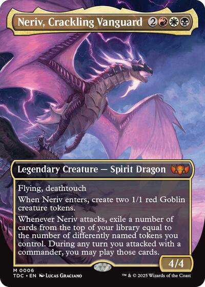 Neriv, Crackling Vanguard (Borderless), Commander: Tarkir: Dragonstorm