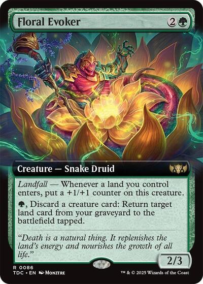 Floral Evoker (Extended Art), Commander: Tarkir: Dragonstorm