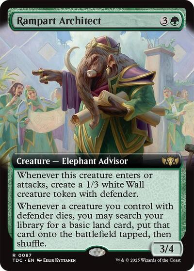 Rampart Architect (Extended Art), Commander: Tarkir: Dragonstorm