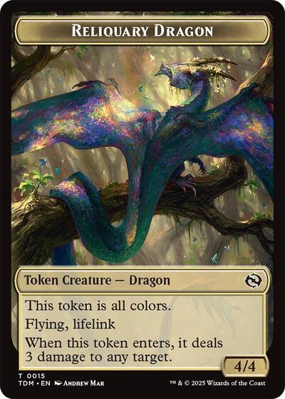 Reliquary Dragon // Dragon (0011) Double-Sided Token, Tarkir: Dragonstorm